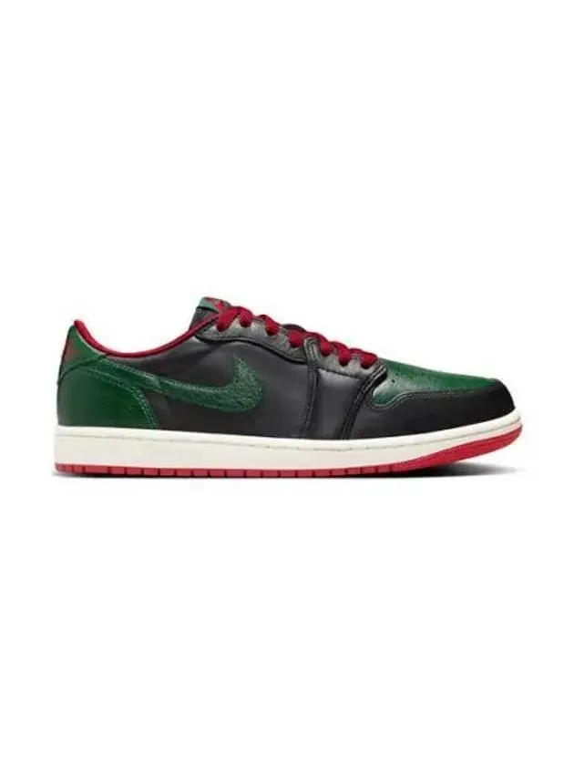 1 Retro Low OG Low Top Sneakers Black Gorge Green