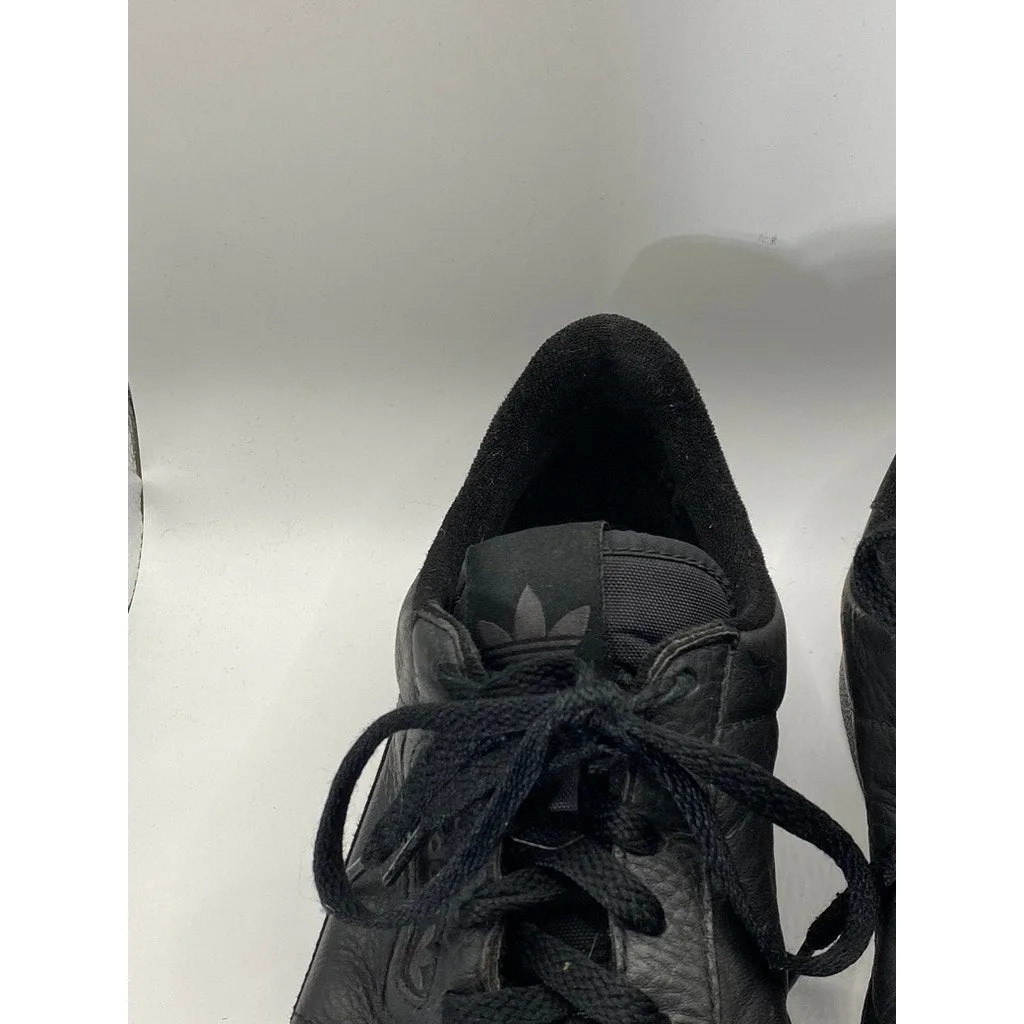 ADIDAS Men's Black Solid Continental 80 Round-Toe Lace-Up Casual Sneakers SZ10.5