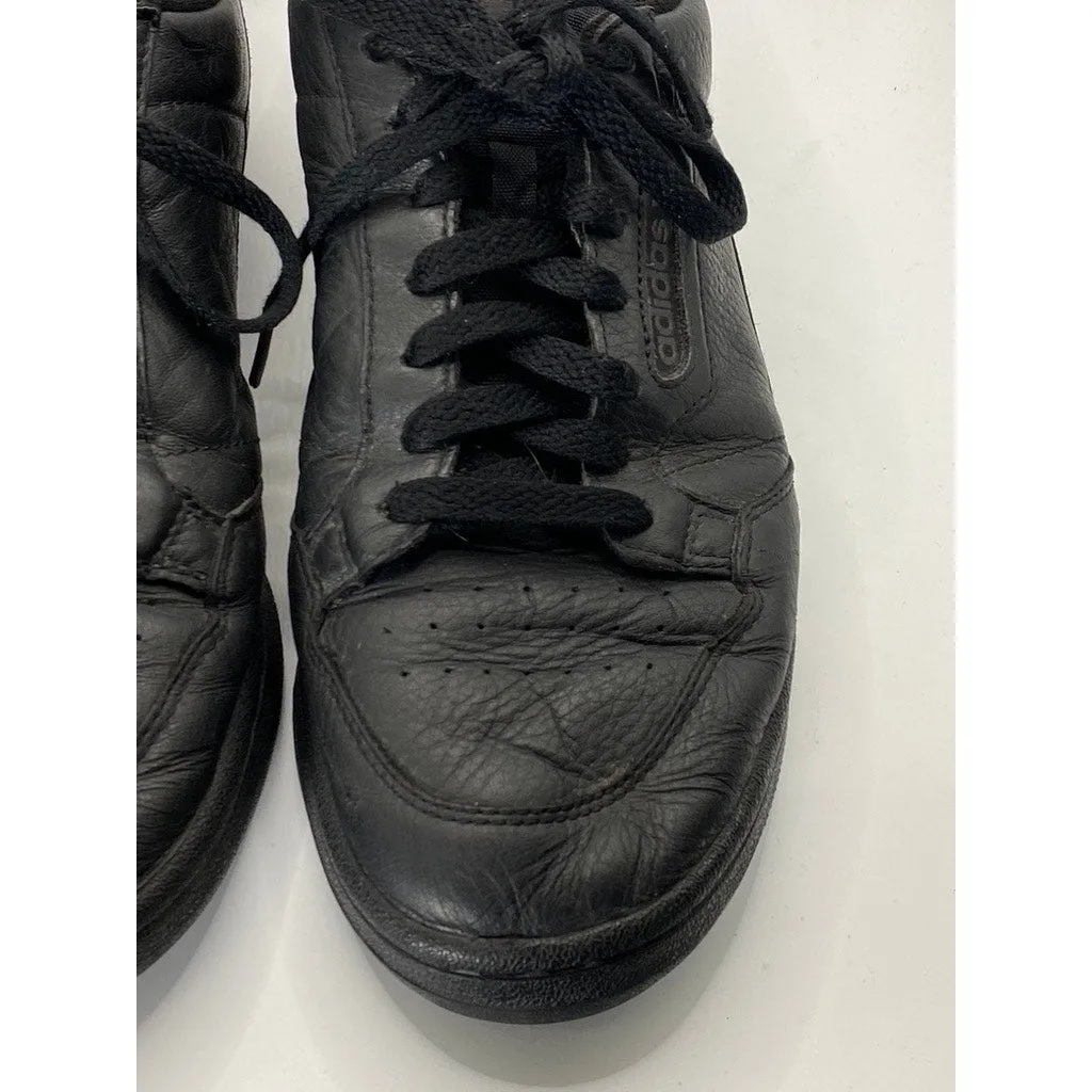 ADIDAS Men's Black Solid Continental 80 Round-Toe Lace-Up Casual Sneakers SZ10.5