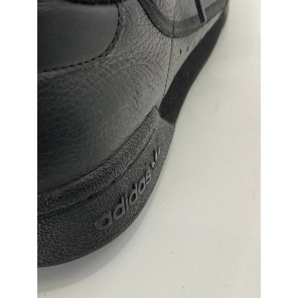 ADIDAS Men's Black Solid Continental 80 Round-Toe Lace-Up Casual Sneakers SZ10.5