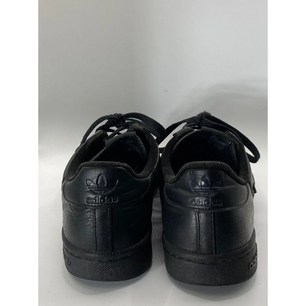 ADIDAS Men's Black Solid Continental 80 Round-Toe Lace-Up Casual Sneakers SZ10.5