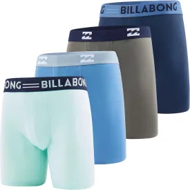 Billabong Mens Boxer Briefs 4 Pack Long Leg Performance Compression Shorts Mens Underwear 7.5?? Inseam