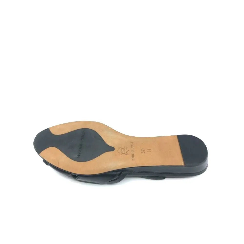 Bomar Black Leather Donald Pliner Sandals
