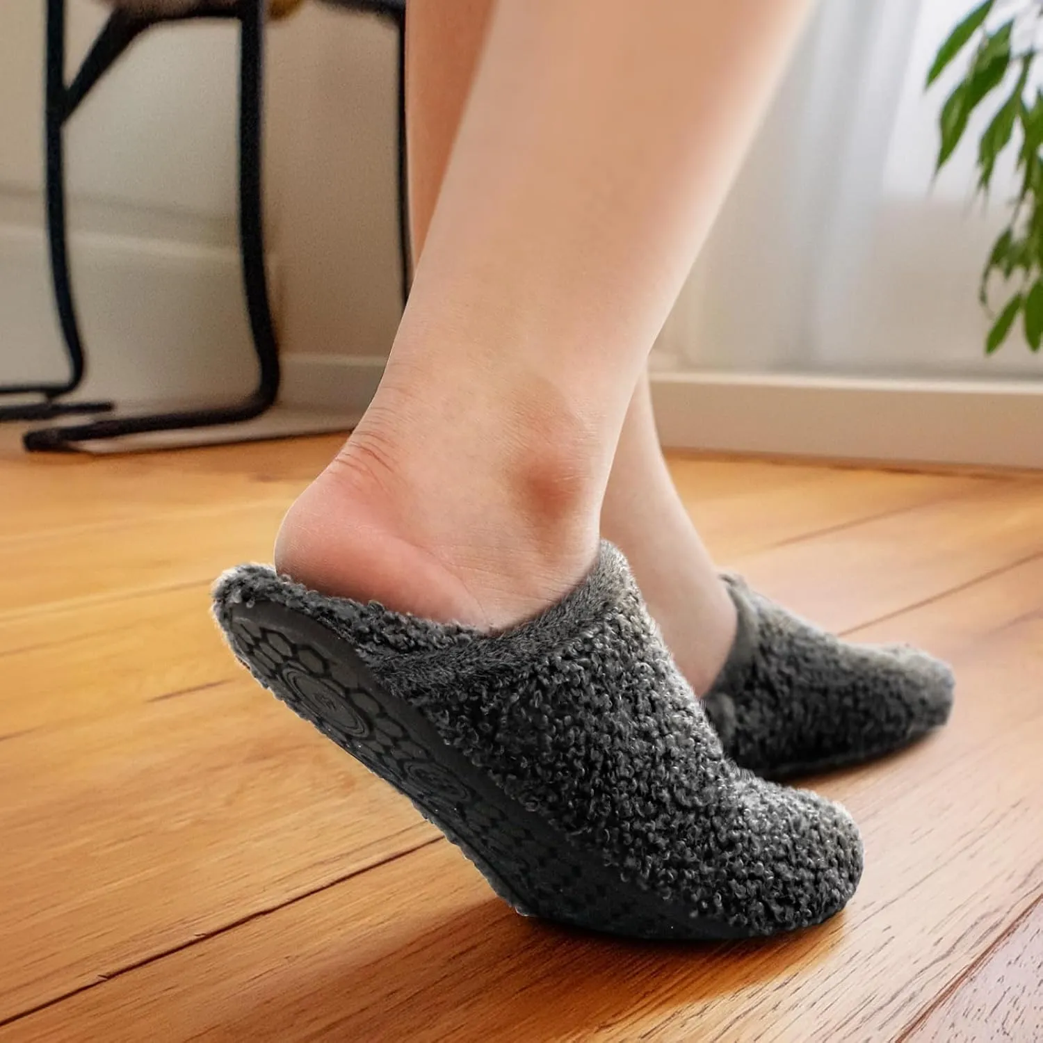 BULLIANT Women Slippers Socks, Slip on Shoes for Women Barefoot Yoga Shoe Comfortable Stretch Fit