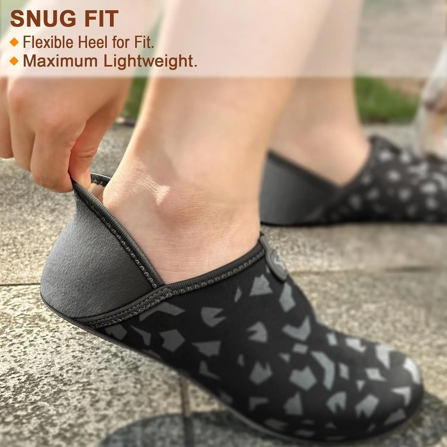 BULLIANT Women Slippers Socks, Slip on Shoes for Women Barefoot Yoga Shoe Comfortable Stretch Fit