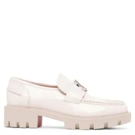CL Moc lug flat light pink patent leather loafers