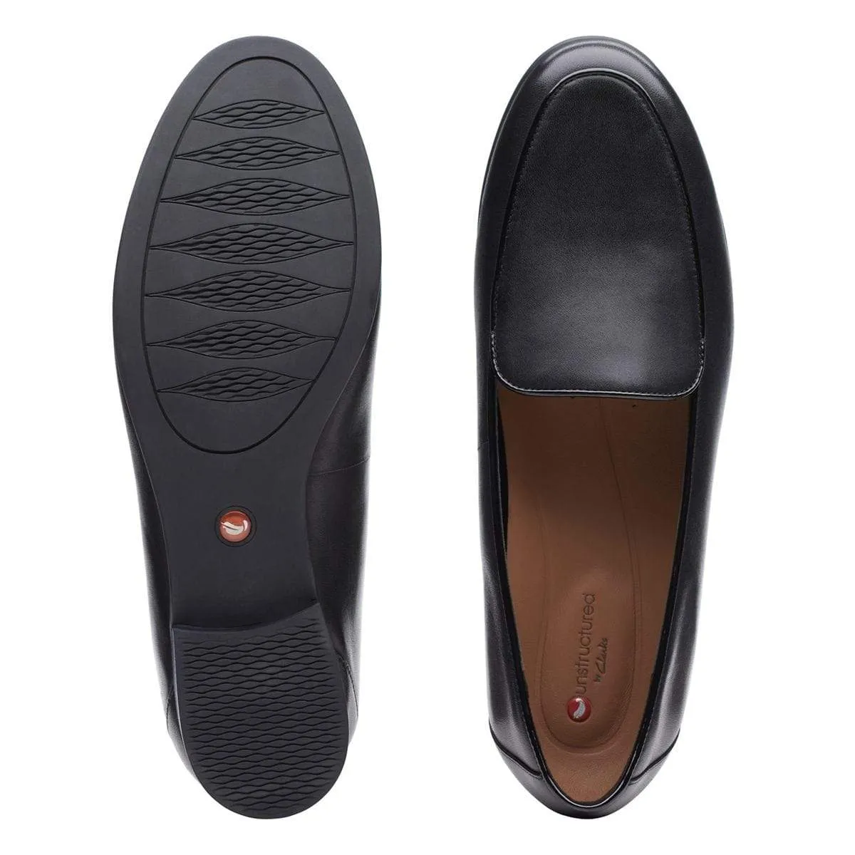 Clarks Women's Un Blush Ease Flats- Black