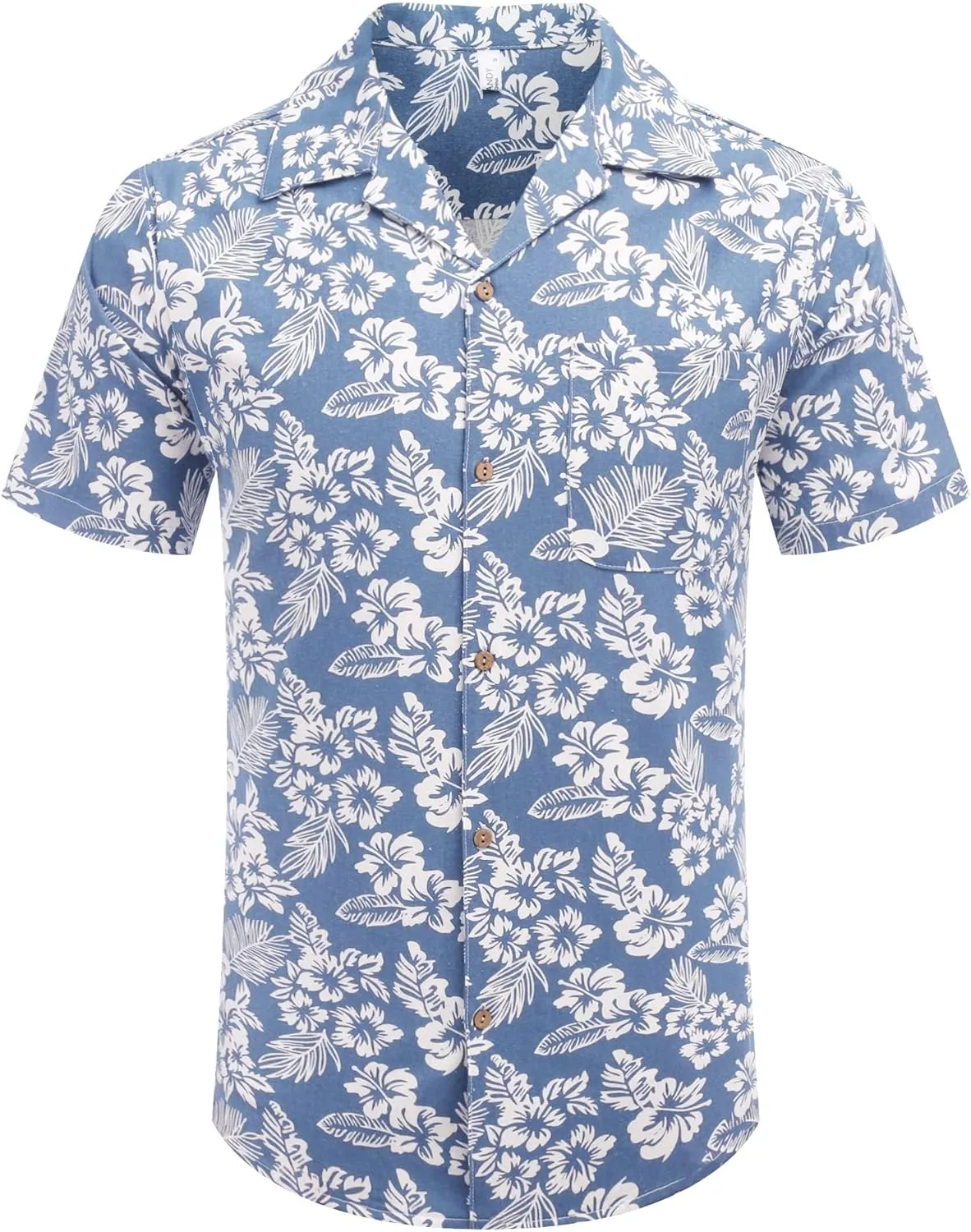 COOFANDY Mens Hawaiian Shirt Short Sleeve Buttoon Down Shirts Casual Tropical Floral Summer Linen Shirts