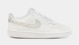 Court Vision Low Womens Basketball Shoes (White)