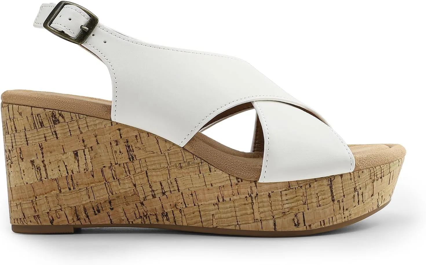 DREAM PAIRS Women's Comfortable Ankle Strap Platform Wedge Sandals for Women Casual Dressy Summer