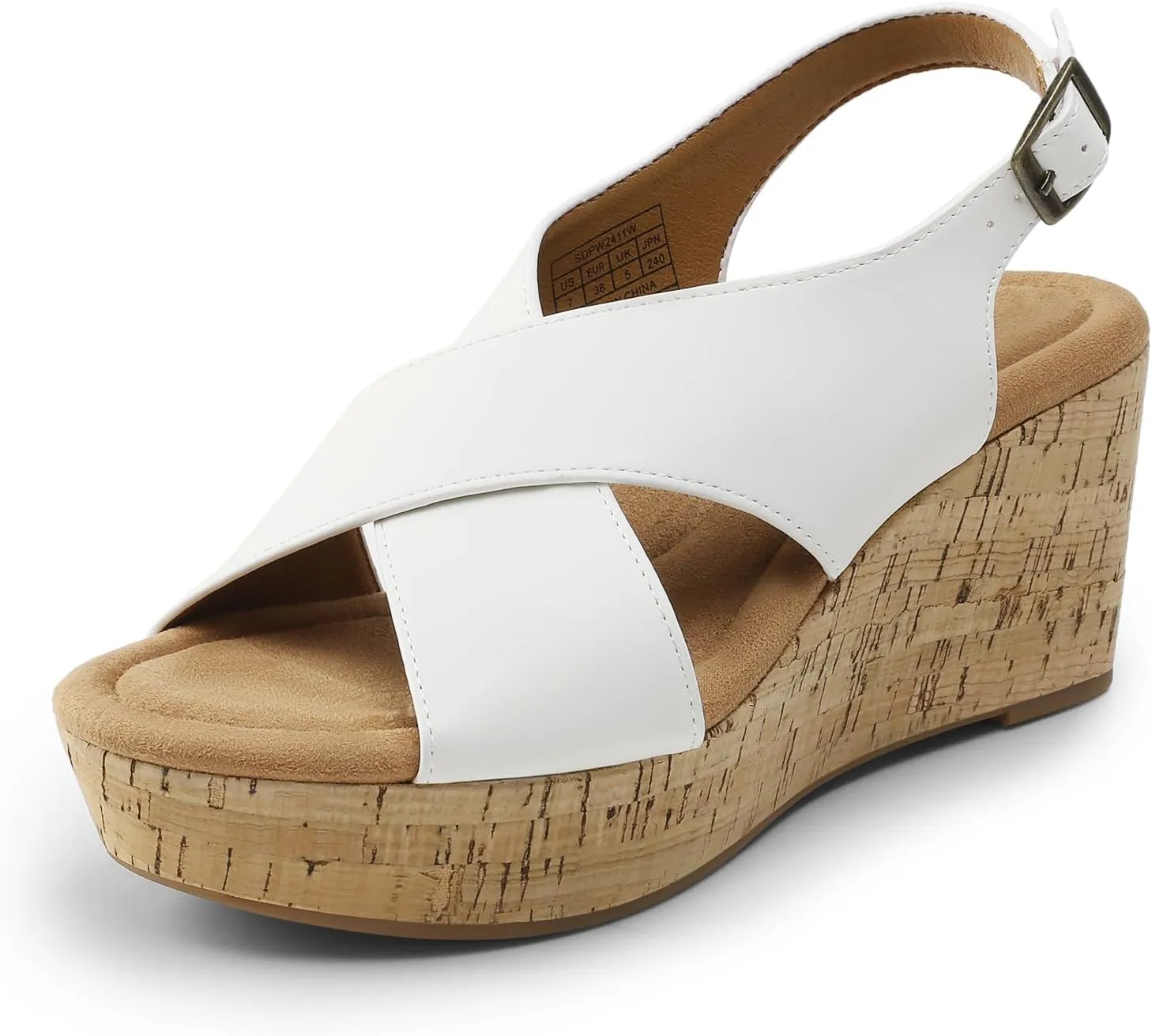 DREAM PAIRS Women's Comfortable Ankle Strap Platform Wedge Sandals for Women Casual Dressy Summer