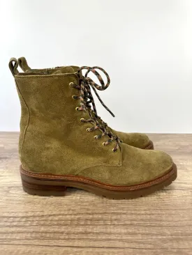 FRYE JULIE SUEDE LACE-UP COMBAT BOOTS
