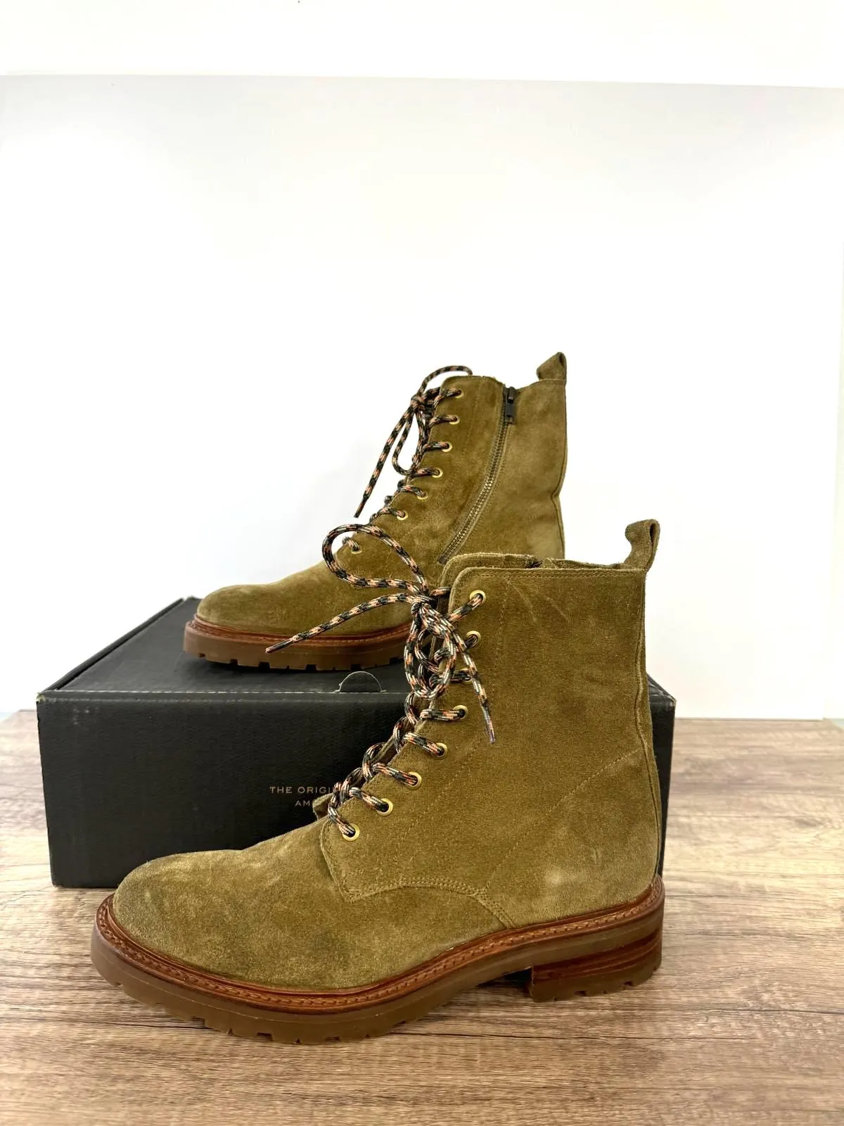 FRYE JULIE SUEDE LACE-UP COMBAT BOOTS