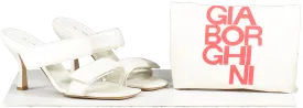 GIA BORGHINI X Pernille Teisbaek Perni 03 Leather Sandals In White UK 6 EU 39 👠