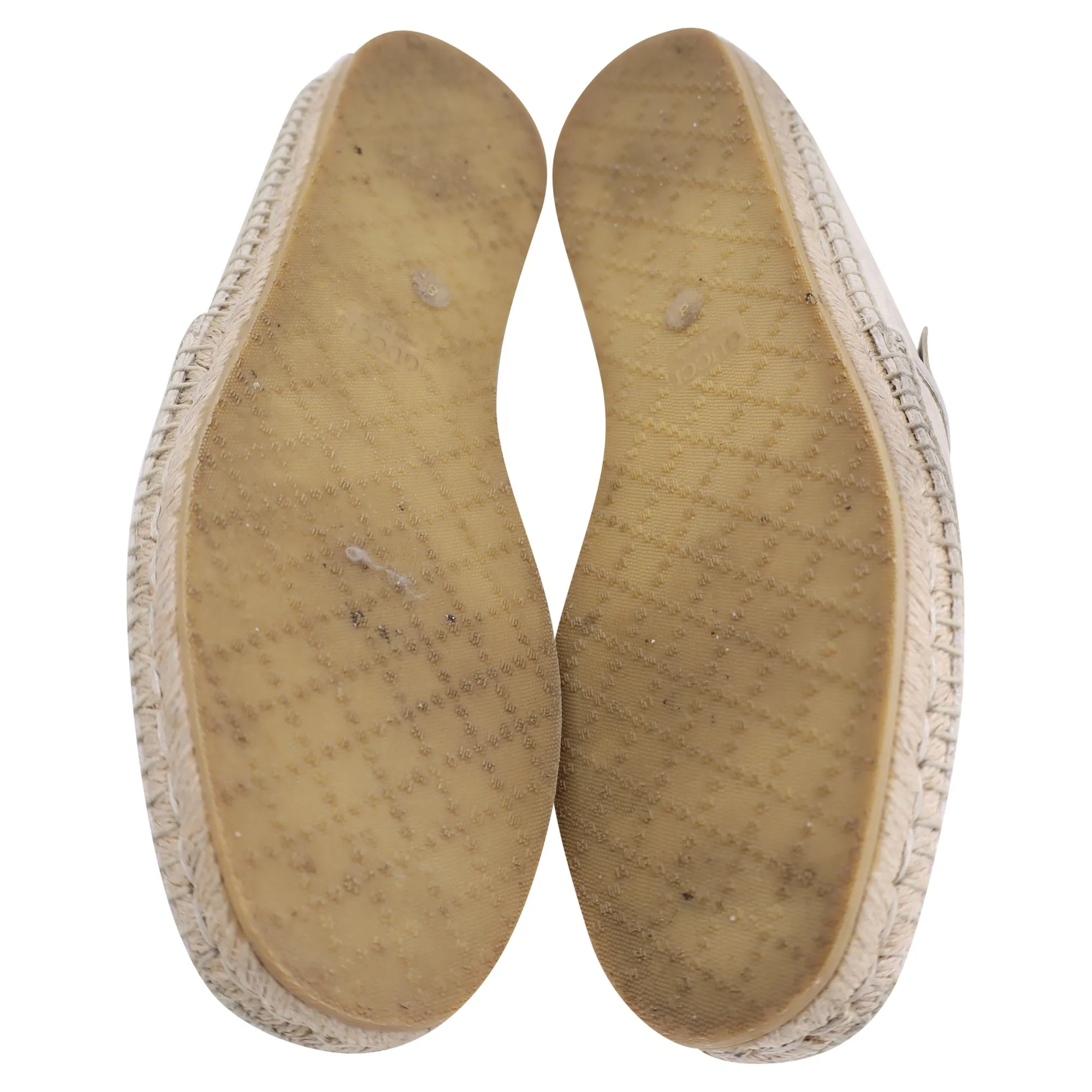 Gucci GG Monogram Espadrille Loafers in Beige Canvas