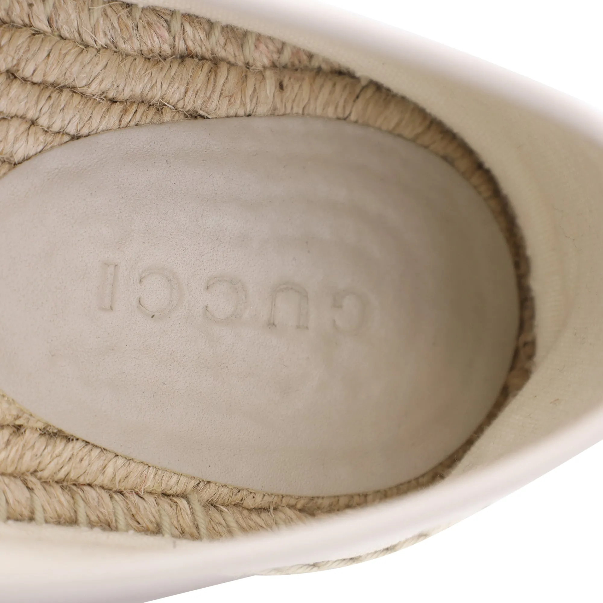 Gucci GG Monogram Espadrille Loafers in Beige Canvas