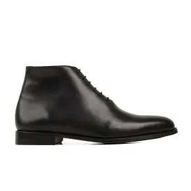 Handmade Custom Calf Leather Black Dress Chukka Boots For Men