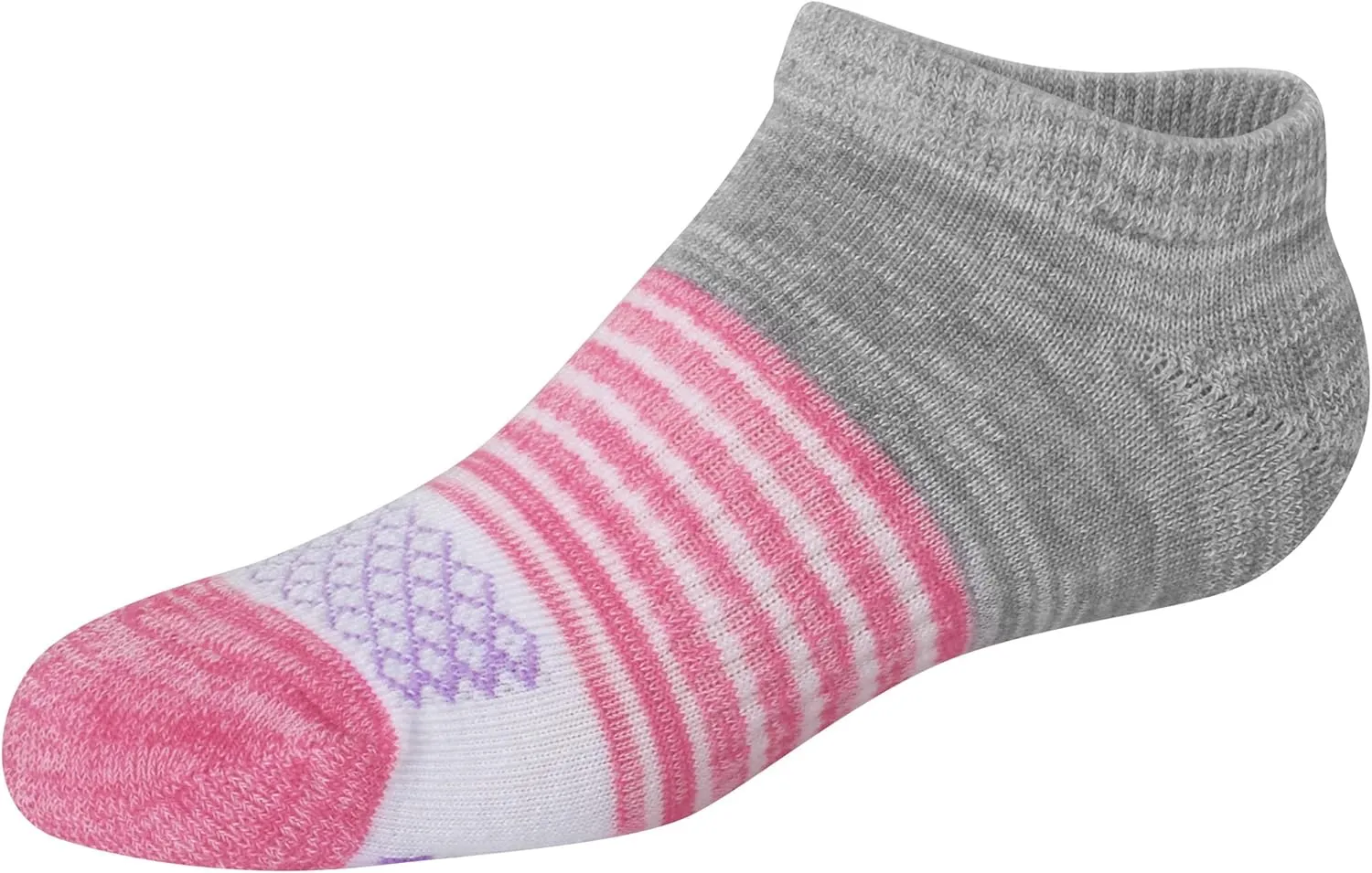 Hanes Girls' Comfort Fit Heel Shield and No Show Socks, 10-Pair Packs