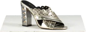 Havva Metallic Embellished Heeled Sandals UK 5 EU 38 👠