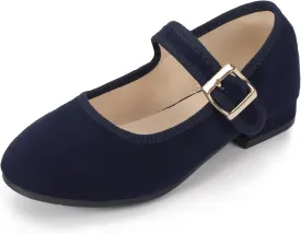 Hehainom Girls Dress Shoes Low Heels Mary Jane Little Big Kids School Wedding Party Shoes Ballerina Girls Flats