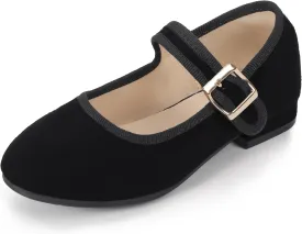 Hehainom Girls Dress Shoes Low Heels Mary Jane Little Big Kids School Wedding Party Shoes Ballerina Girls Flats
