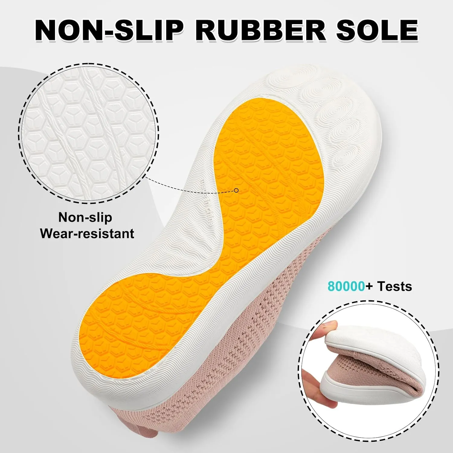 JOINFREE Women's Minimalist Walking Shoes Wide Toe Barefoot Shoes Zero Drop Casual Sneakers Breathable Slip On Tennis Shoes