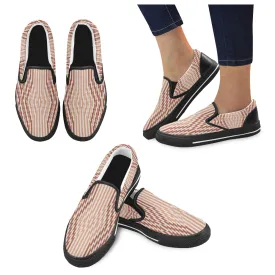 Kids Checkers Print Canvas Slip-on Shoes