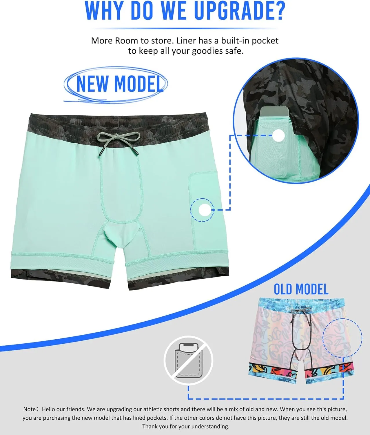 maamgic Mens 5" Gym Running Shorts for Men 2 in 1 Quick Dry Workout Athletic Shorts