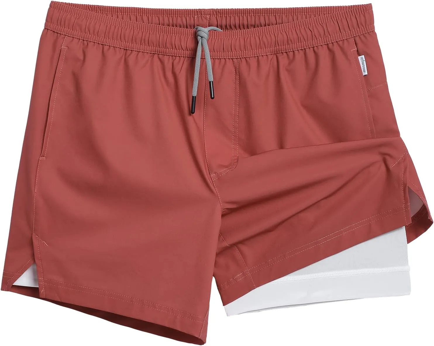maamgic Mens 5" Gym Running Shorts for Men 2 in 1 Quick Dry Workout Athletic Shorts