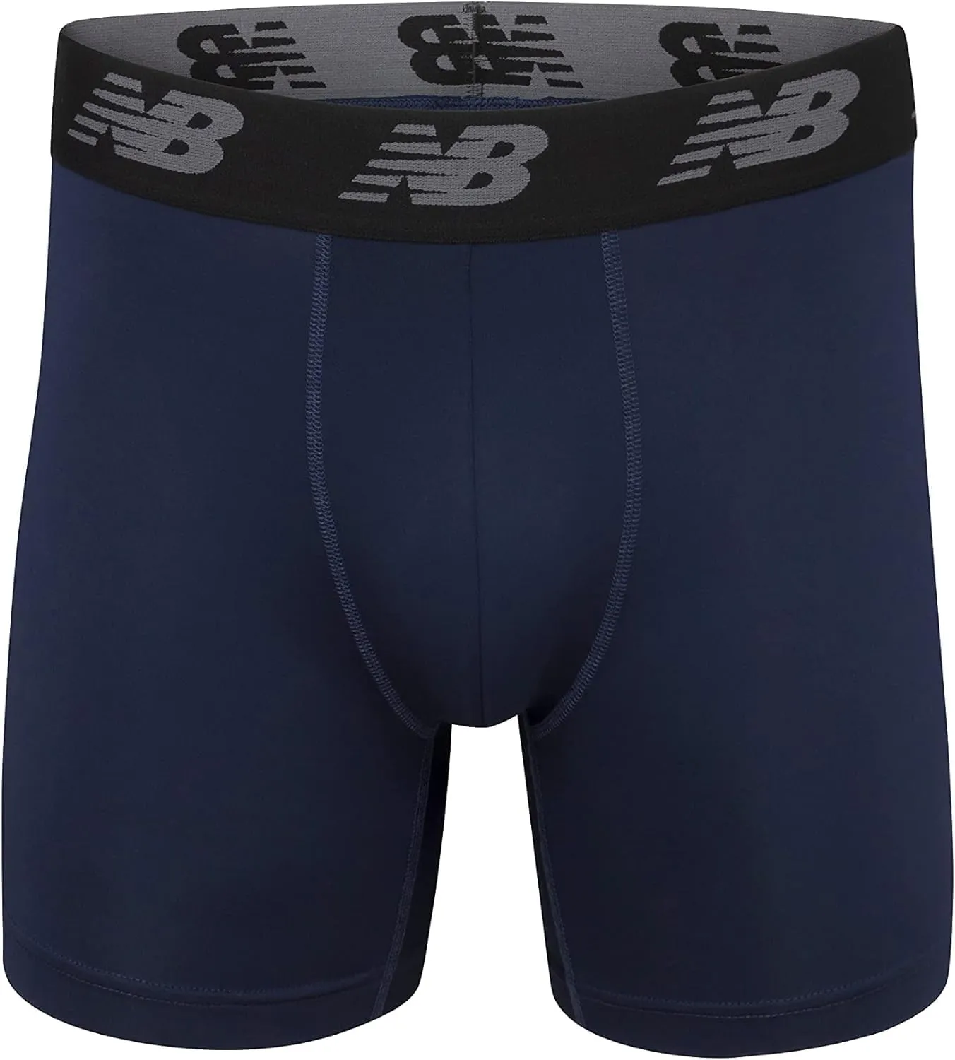 New Balance Men's Mesh Jersey Performance Wicking No Fly Boxer Briefs Underwear (4 Pack)