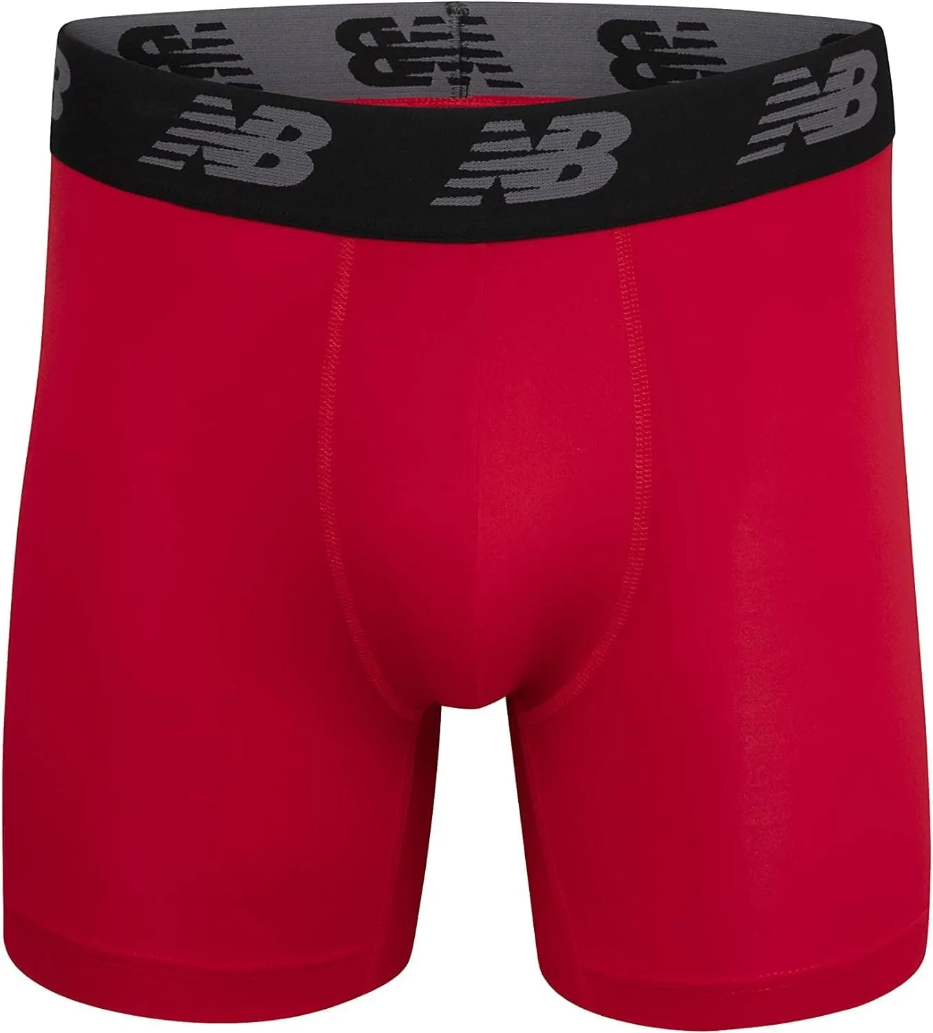 New Balance Men's Mesh Jersey Performance Wicking No Fly Boxer Briefs Underwear (4 Pack)