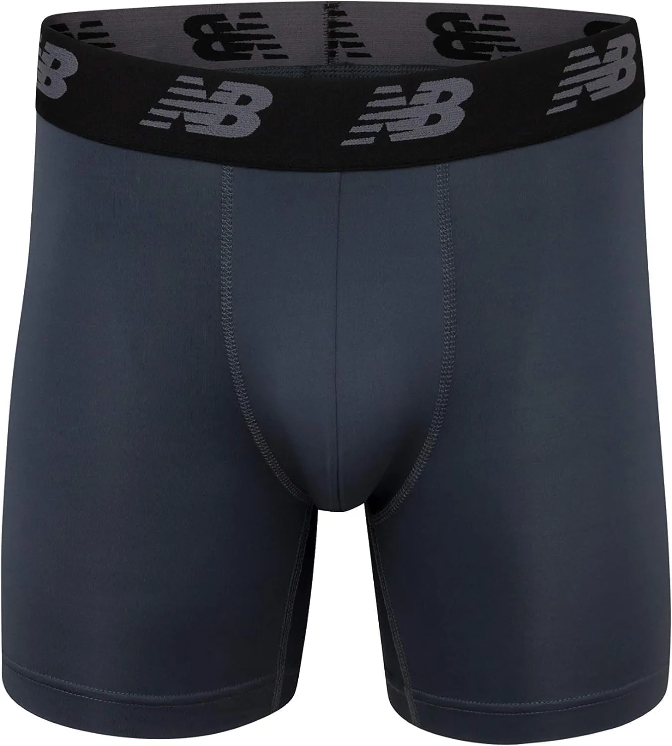 New Balance Men's Mesh Jersey Performance Wicking No Fly Boxer Briefs Underwear (4 Pack)