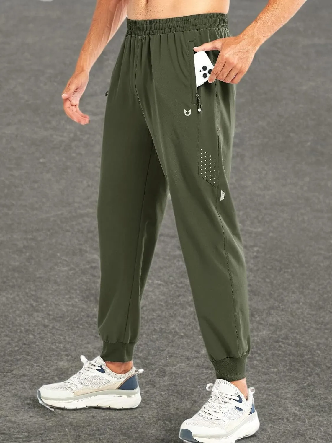 NORTHYARD Men's Athletic Running Pants Lightweight Workout Joggers Quick Dry Gym Sweatpants Active Sports Track Training