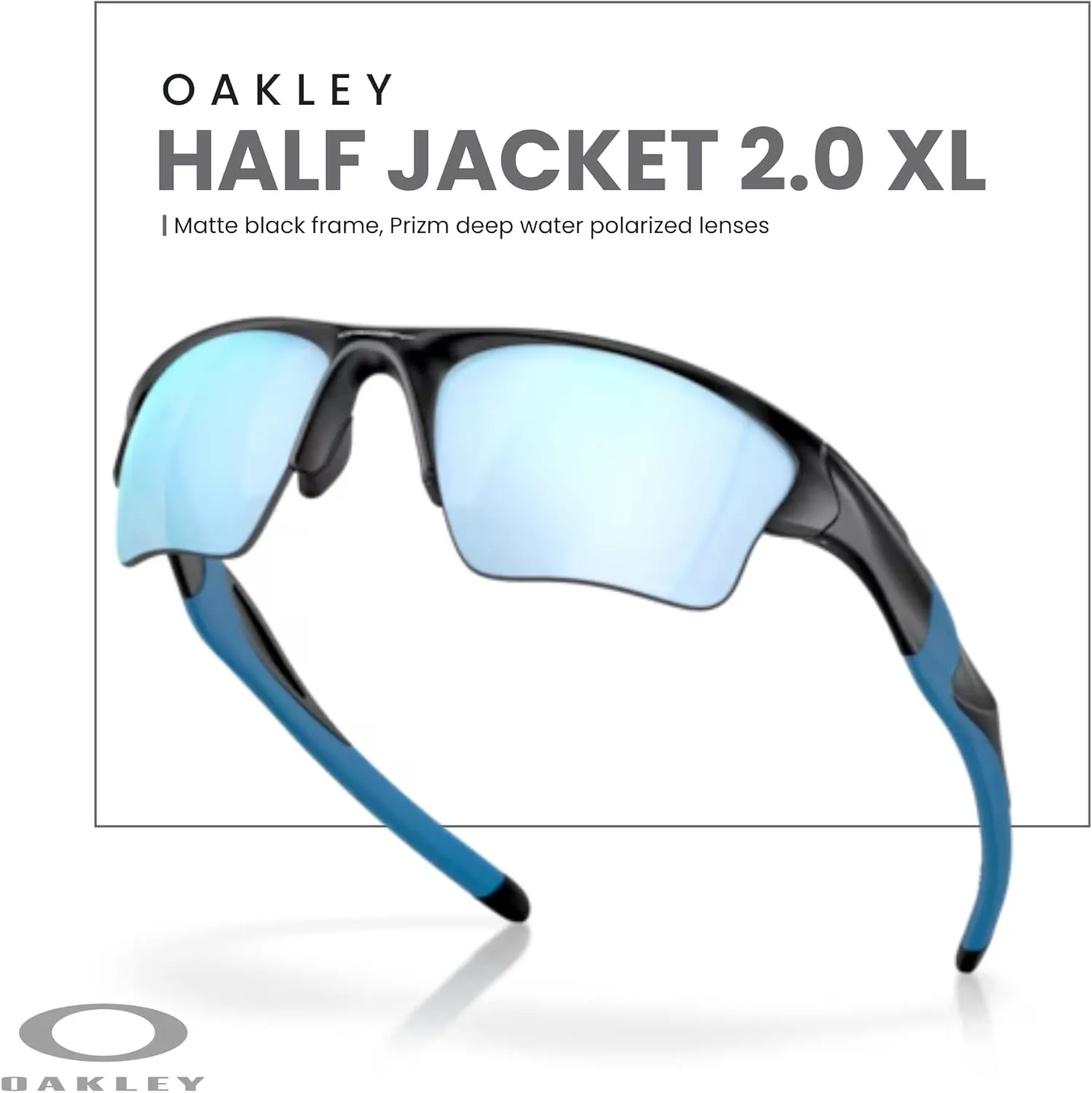 Oakley Half Jacket 2.0 XL OO9154 Rectangular Sunglasses For Men   BUNDLE Leash   Designer iWear Care Kit