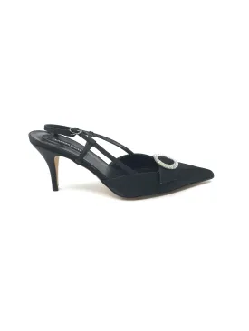Rio Black Fabric Claudia Ciuti Slingback Pumps