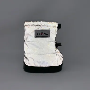Stonz Baby & Toddler Puffer Booties-Bright Silver