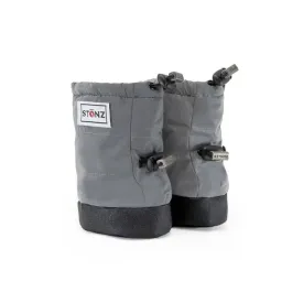 Stonz Baby & Toddler Puffer Booties-Bright Silver