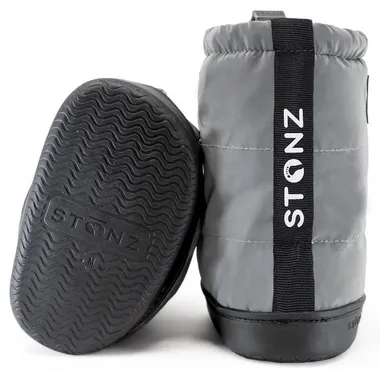 Stonz Baby & Toddler Puffer Booties-Bright Silver