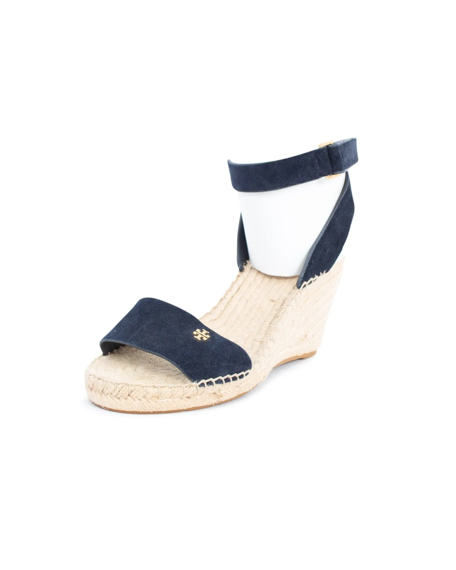 Suede Strap Espadrille Wedges