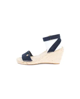 Suede Strap Espadrille Wedges