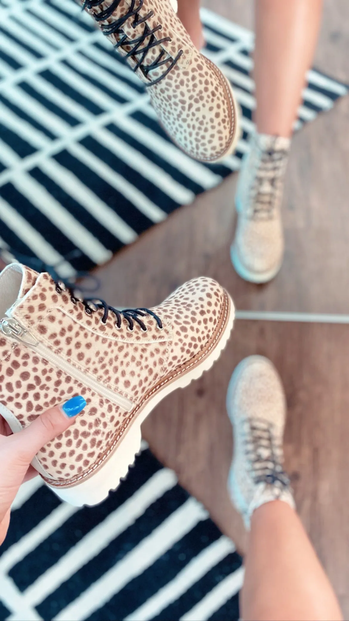 The 'Avena' Cheetah Combat Boots by Dolce Vita