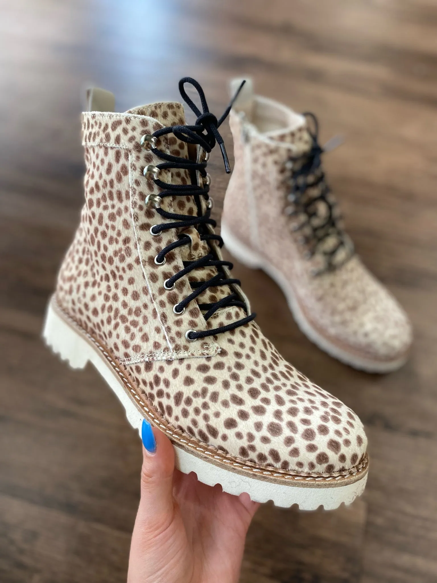 The 'Avena' Cheetah Combat Boots by Dolce Vita
