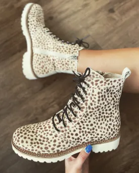 The 'Avena' Cheetah Combat Boots by Dolce Vita