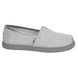 Toms Classic Kids Silver Espadrilles