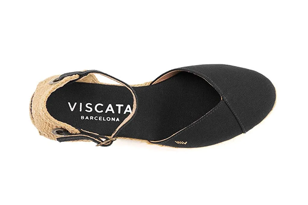 VISCATA Handmade in Spain Pubol 2" Wedge, Ankle-Strap, Closed Toe, Classic Espadrilles Heel