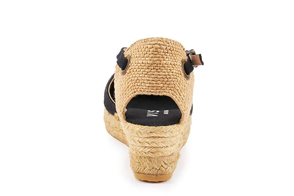 VISCATA Handmade in Spain Pubol 2" Wedge, Ankle-Strap, Closed Toe, Classic Espadrilles Heel