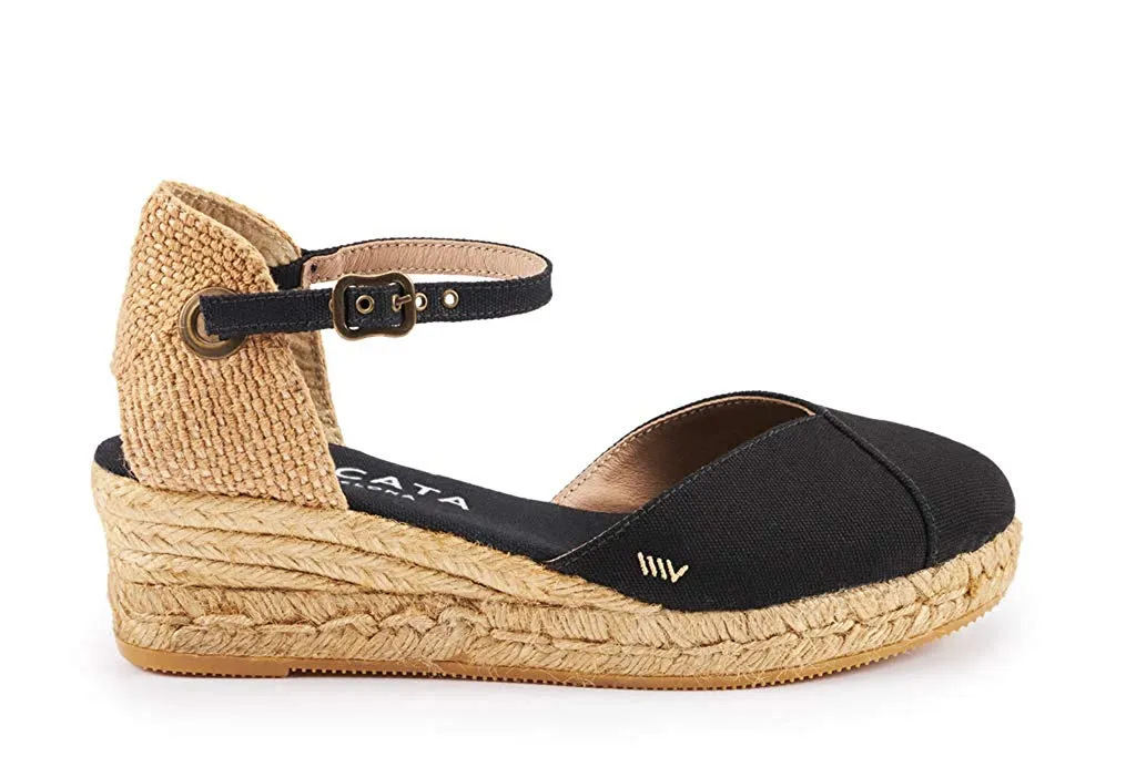 VISCATA Handmade in Spain Pubol 2" Wedge, Ankle-Strap, Closed Toe, Classic Espadrilles Heel