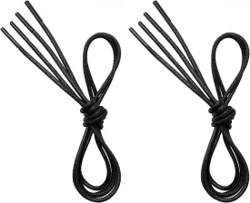 VSUDO 2 Pairs Waxed Round Dress Shoe Laces for Mens Dress Shoes, 1/8" Thin Business Oxford Shoelace/Shoe Strings